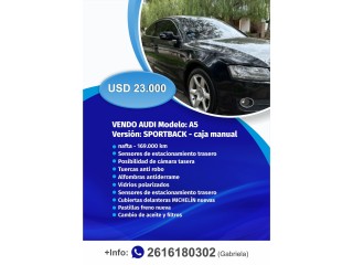 VENDO AUDI Modelo: A5 Versión: SPORTBACK - caja manual - Año 2011