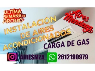 MENDOZA INSTALACIÓN DE AIRES ACONDICIONADOS TÉCNICO MATRICULADO CARGA DE GAS WHATSAPP 2612190979