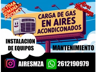 MENDOZA CARGA DE GAS AIRE ACONDICIONADO PORTÁTIL TECNICO MATRICULADO INSTALACIÓN SERVICIO TÉCNICO